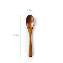 Load image into Gallery viewer, Wooden bamboo soup tea spoon