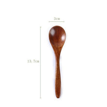 Load image into Gallery viewer, Wooden bamboo soup tea spoon