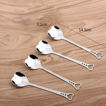 Load image into Gallery viewer, Stainless steel heart shaped coffee spoon