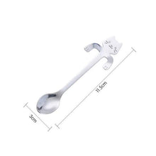 Load image into Gallery viewer, Stainless steel cartoon cat spoon